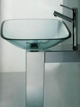 lavabos en verre, Mélangeurs, mitigeurs