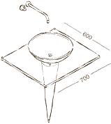 Lavabo Rapsel Olimpia 70